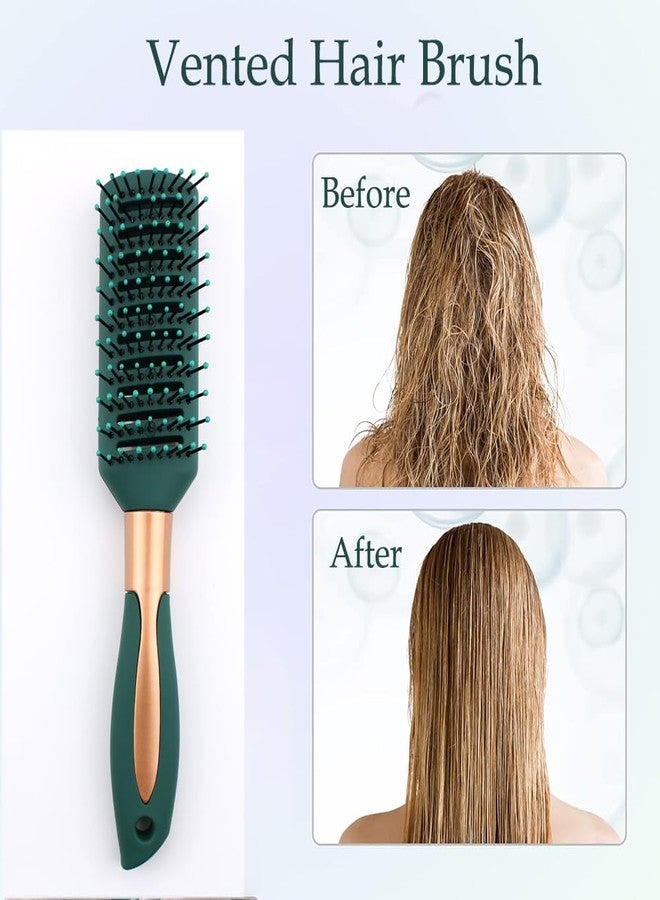 JEVIMORY Vent Hair Brush for Women and Men, Detangling Wet Hair Brush with Ball Tipped Bristles for Wet/Dry Hair - All Hair Types with Nylon Bristles, Green (1 Pack-Green) - Image 3